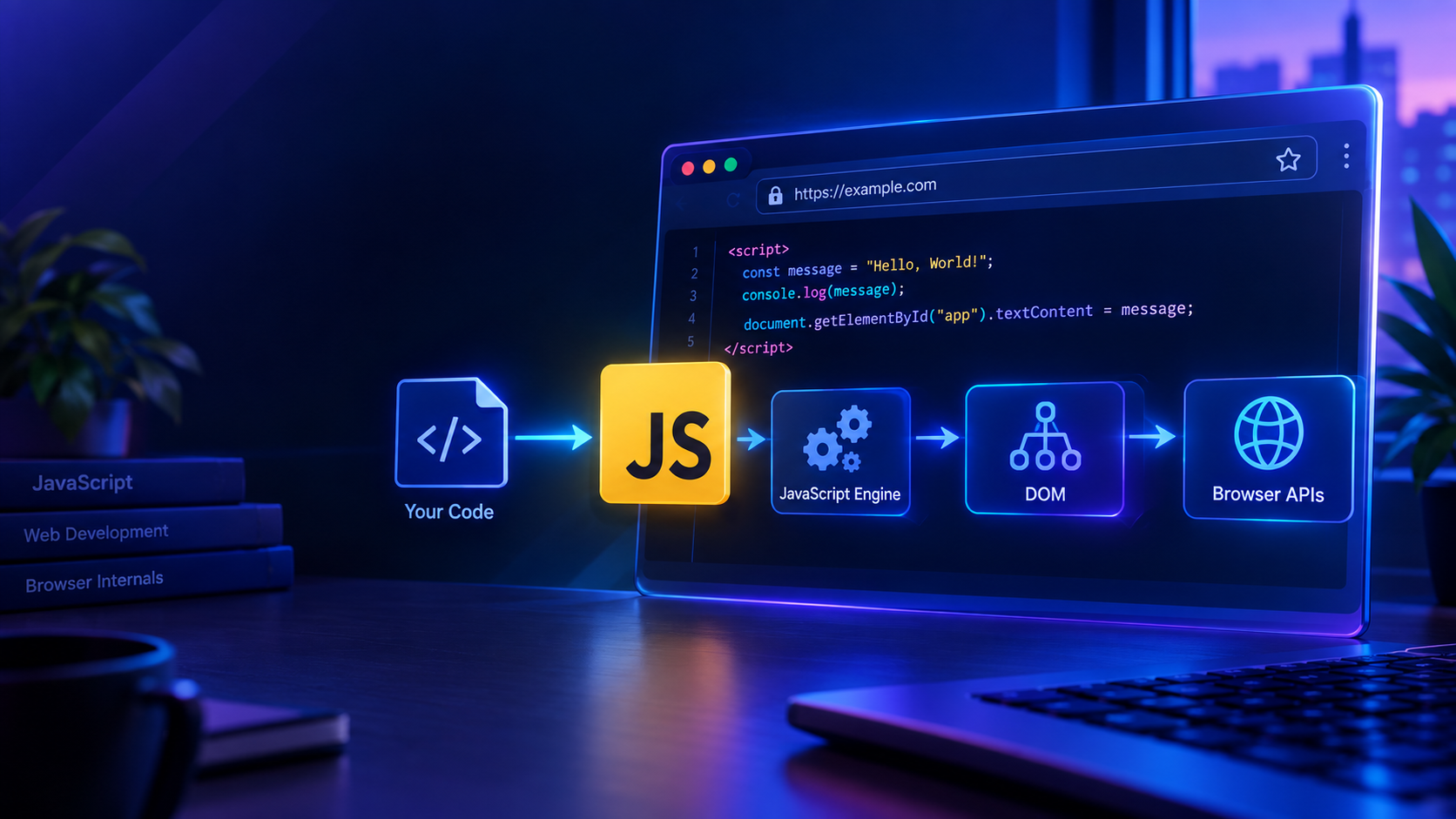پشت صحنه اجرای JavaScript در مرورگر؛ از کد تا اجرای برنامه